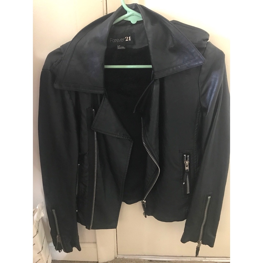 Small black Forever 21 faux leather jacket